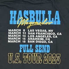 FULL SEND Hasbulla Magomedov US Tour 2023 T-Shirt Black XL Nelk Boys Cowboy Hat