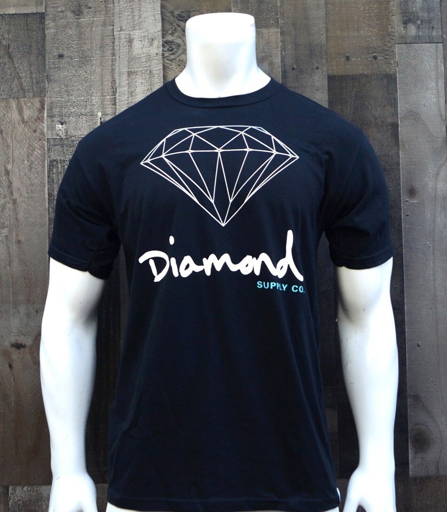 New Diamond Supply Co. OG Script Black Classic Sport Mens S/S T Shirt RDAM-563
