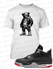 Mens Sport Tee Shirt Graphic Sneaker Tee To Match Shirt Jordan 4 Black Cat