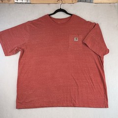 Carhartt Men’s Original Fit Pocket T-Shirt 3XL Heathered Red /orange Crew Neck