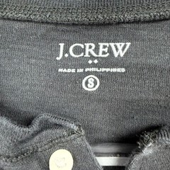 J.CREW Henley Shirt Mens Small Dark Gray Cotton Long Sleeve Everyday Wear Tee
