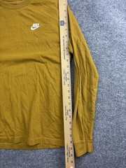 Nike Shirt Mens Medium Gold The Nike Tee Long Sleeve Swoosh Logo Crewneck