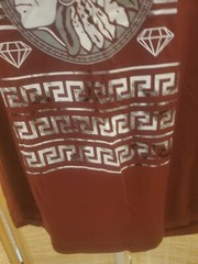 Launder Mens Shirt Size XL Red White Indian Diamonds Hooded Pull On Sleeveless