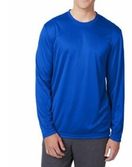 Hanes 482L Adult Cool DRI w/Fresh IQ Long-Sleeve Performance T-Shirt Deep Royal