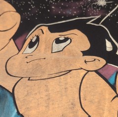 Tultex Astro Boy Graphic Black Cotton Men’s XL Crew Neck Short Sleeve T-Shirt