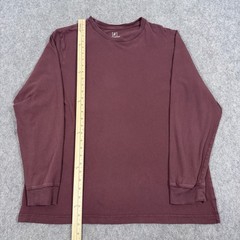 George Basic Crew Neck Long Sleeve T-Shirt Men’s Size XL/XG (46-48) Burgundy Red