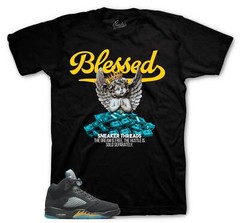 Shirt To Match Jordan 5 Aqua Shoes Aquatone – Blessed Angel Tee