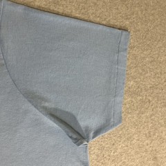 Vintage 60’s/70’s Plain Baby Blue 50/50 Cotton Poly Blend T-Shirt XL Blank