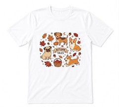 Dachshund Fall, Cozy Season Pumpkin White T-shirt