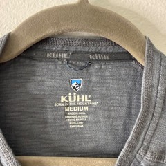 Kuhl Mens Gray Cotton Lyocell Blend Long Sleeve Henley Shirt Size Medium