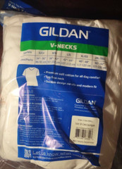 Gildan Men’s V-Neck T-Shirts, Multipack, White (6-Pack), Small