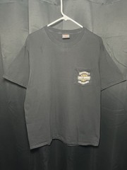 VTG Black Harley Davidson Motorcycles Round Rock Pocket Tee