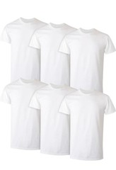 Hanes Men’s White Crewneck T-Shirt 6-Pack Undershirt Tee TAGLESS size L 42-44″