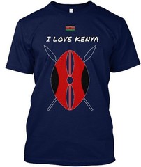 Love Kenya T-Shirt Made in the USA Size S to 5XL