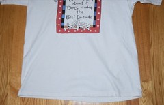 VTG Dog T Shirt No Bones About It Dogs Make the Best Friends Dog Bone Cheerful L