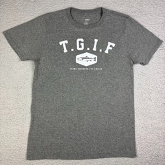 TGIF Thank Goodness I’m Fishing Shirt Mens M Gray Sonoma Novelty Fisherman Fish