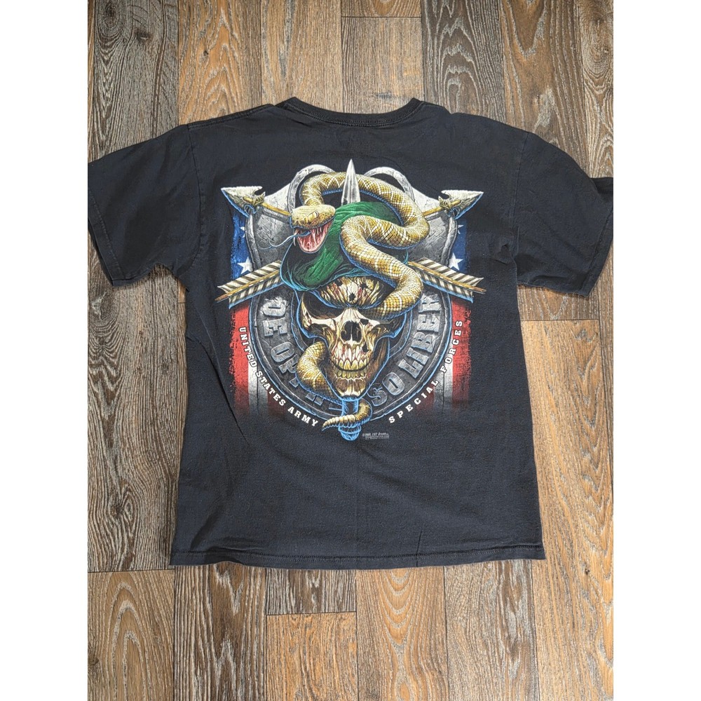 7.62 Design US Army Special Forces T-Shirt Black De Oppresso Liber Large 2009