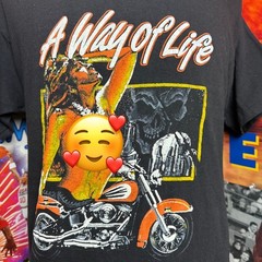 Vintage 80s Holoubek Biker Motorcycle A Way Of Life Tee Sz Medium