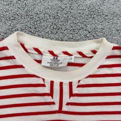 Vintage Willis & Geiger Shirt Mens Large Red White Striped Crew USA Wheres Waldo