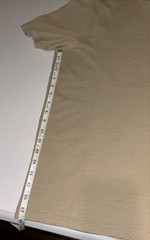 Common People Waffle Knit Tee Shirt Ribbed Stone/Tan Size Large NWT $75