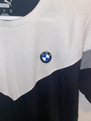 PUMA BMW Motorsport Racing M Logo T-Shirt Mens Size S White Black Colorblock