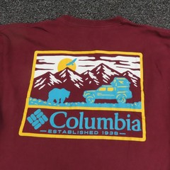 Columbia Shirt Mens Size Large Red Maroon Long Sleeve Casual Outdoors