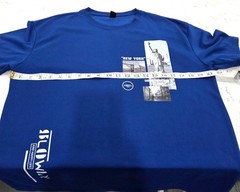 Shein Mens Royal Blue Oversized “New York” Theme Graphic Print Shirt Size S