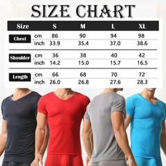 Sexy Ultra-thin Men’s Undershirts Casual Short Sleeve Basic Daily T-shirts Tops