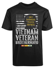 Vietnam Veteran Brotherhood New Men’s Shirt Once Strangers Forever Brothers Tee
