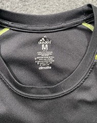 Adidas Climate Short Sleeve T-shirt Black with Neon Yellow Stitching Size M