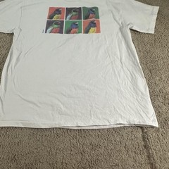 Vintage Hanes Heavyweight Shirt Mens XL White Bird Wildlife Graphic Made USA 90s
