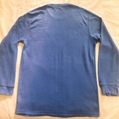 Perry Ellis Mens Long Sleeve Tee sz M Blue read