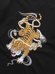 Niepce Japanese Streetwear Emroidery T-Shirt Tiger Graphic Tee Great Quality