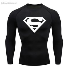Superman T-shirts Superhero Gym Short Compression Sleeve Tee Tops Shirt Men TOP