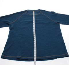 Borgo 28 NWT Long Sleeve Henley T-Shirt Size L in Storm Blue 100% Cotton