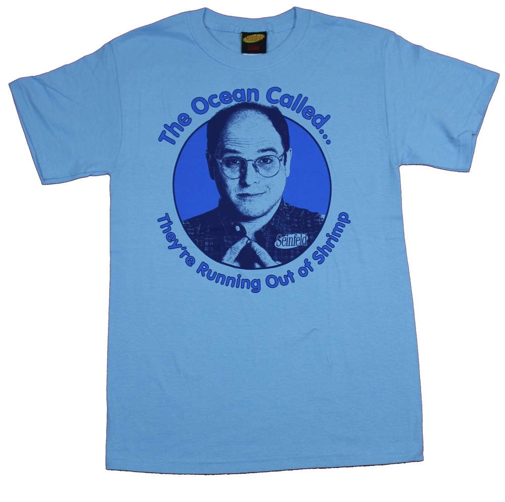 Seinfeld Adult New T-Shirt – George Costanza The Ocean Called ? Shrimp