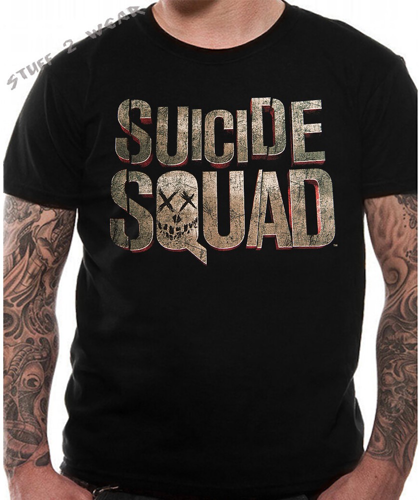 Official Suicide Squad Movie Logo T Shirt DC Comics New S M L