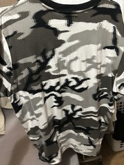 Supreme SS21 Intarsia Grey Snow Camo T-Shirt Size XL