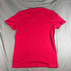 True Religion Mens Small Graphic T Shirt Red Buddha Guitar Logo Crew Neck