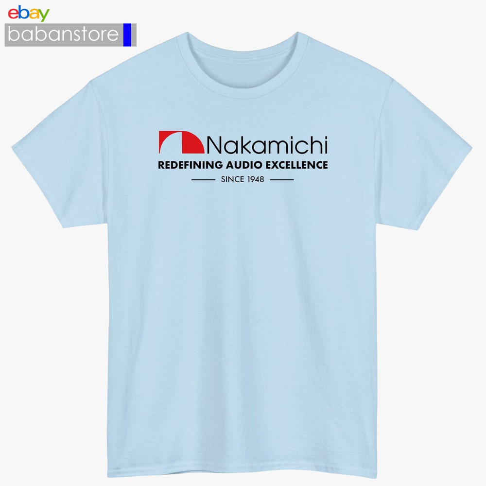 Nakamichi Audio Logo Black/White/Grey/Navy/Red/Light Blue T-Shirt Size S-5XL