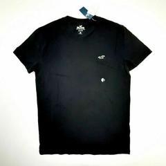 Hollister Must Have Collection Men’s V-neck T-shirt Size XS Black Cotton TZ10
