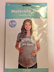 Napping For Two – Novelty Graphic T-Shirt – Maternity Pregnancy Shirt -S/M – NEW