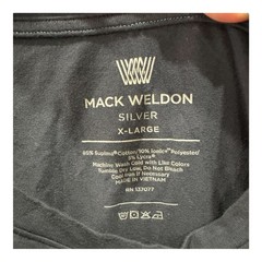 Mack Weldon Silver Long Sleeve Crewneck Tee Navy Blue Supima Cotton XL