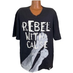VTG Tshirt Mens 3XL Rebel With a Cause Sean John Puff Daddy Pdiddy Black White