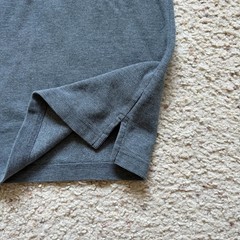 L.L. Bean 3 Button Waffle Knit Long Sleeve Henley Shirt Mens M Grey Slim 502225