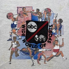 Vintage 90s ABC Wide World of Sports TV Show Heathered T-Shirt USA Made – Medium