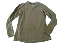 Kuhl T-shirt Tee Long Sleeve Mens Large Wildfibre Organic Heavy Cotton Brown