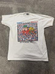 Collectible Where’s The Real WALDO?White Graphic T-shirt 1990 Martin Handford XL