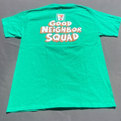 MENS VINTAGE GREEN NOVELTY 7-11 SHIFT TEE ST089