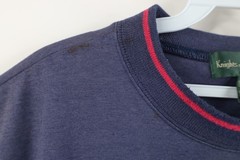 Vintage 90s Streetwear Mens Large Distressed Striped Color Block Knit T-Shirt